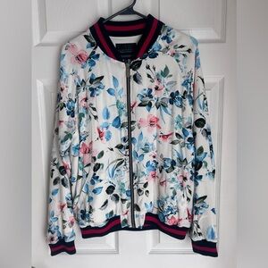 Sanctuary Floral Bomber Jacket Womens Size M Outdoor Lightweight